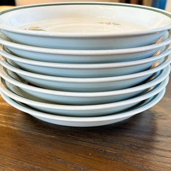 Set of 7 Coffee Cups with Saucers Yamaka Stoneware Japan Holiday Christmas - Picture 9 of 9